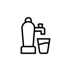Beer machine icon. Simple line, outline vector elements of international beer day icons for ui and ux, website or mobile application
