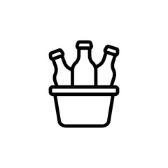 Ice box, Beers icon. Simple line, outline vector elements of international beer day icons for ui and ux, website or mobile application