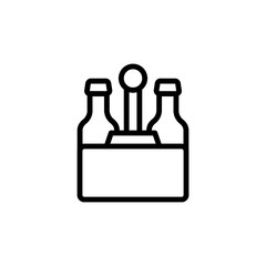 Beer box, beers icon. Simple line, outline vector elements of international beer day icons for ui and ux, website or mobile application