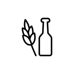 Spike, beer bottle icon. Simple line, outline vector elements of international beer day icons for ui and ux, website or mobile application