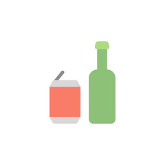Beer can, beer bottle icon. Simple color vector elements of international beer day icons for ui and ux, website or mobile application