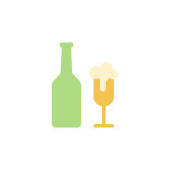 Beer bottle, goblet icon. Simple color vector elements of international beer day icons for ui and ux, website or mobile application