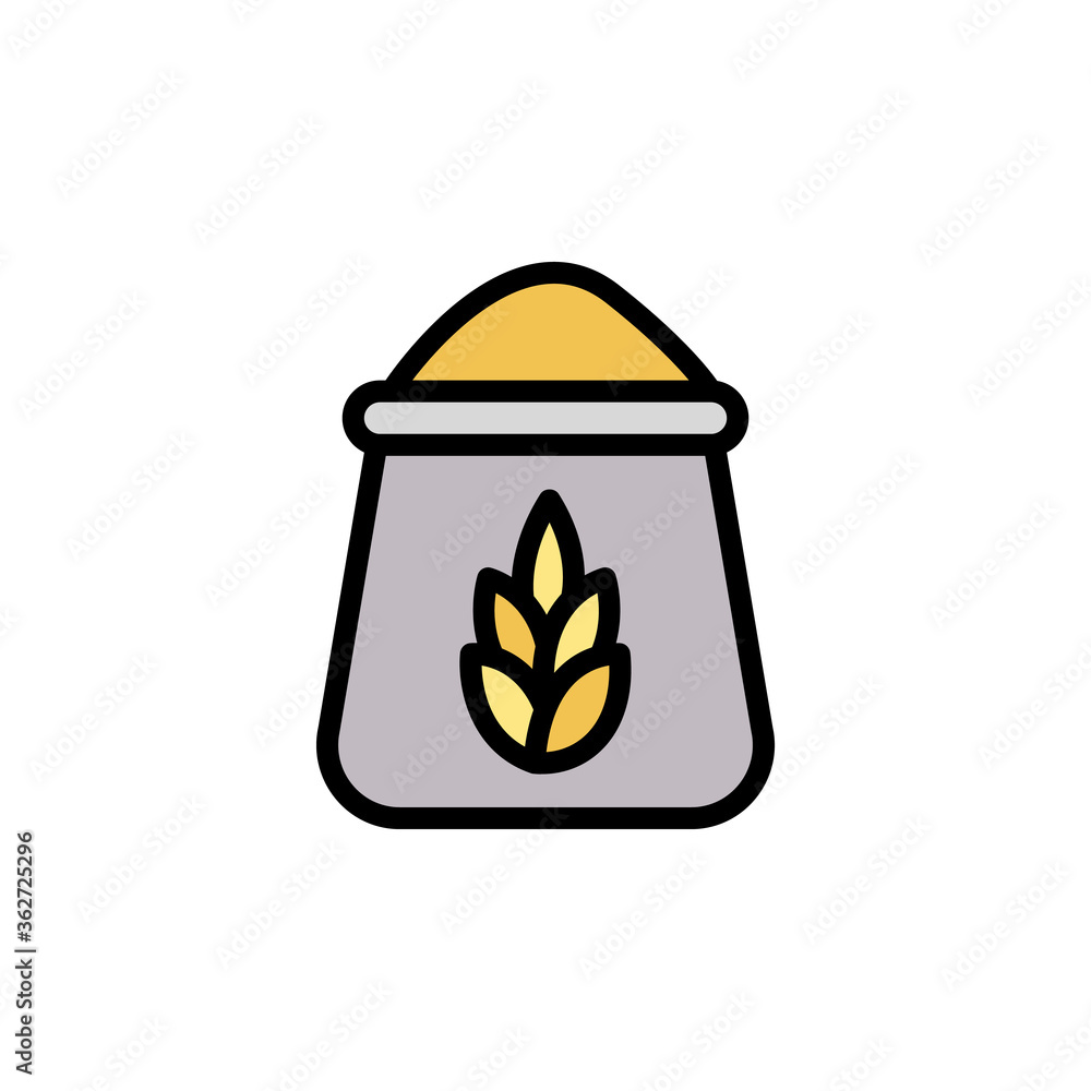 Poster spike sack, beer icon. simple color with outline vector elements of international beer day icons for