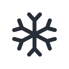 Snowflake icon vector. Snow sign