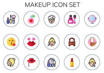 makeup icon set