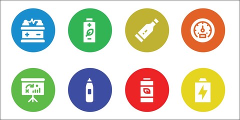 Modern Simple Set of indicator Vector filled Icons