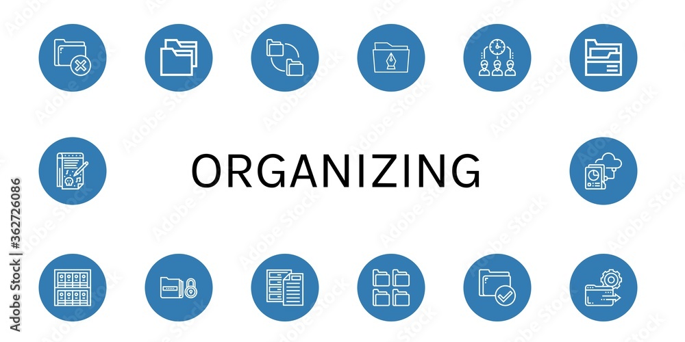 Canvas Prints Set of organizing icons