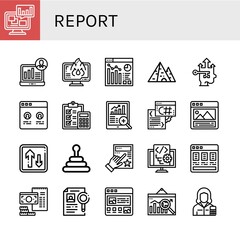 Set of report icons