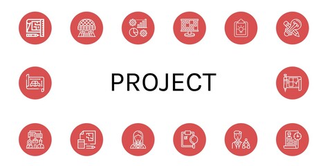 Set of project icons