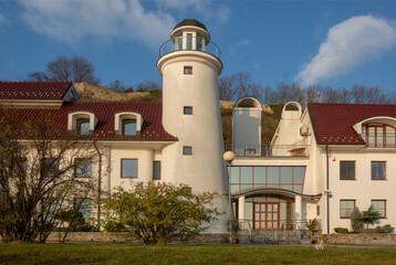 Lighthouse on the hill of Devin Castle in Bratislava