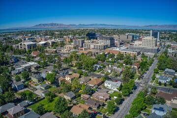 Aerial View of Downtown Provo during Summer