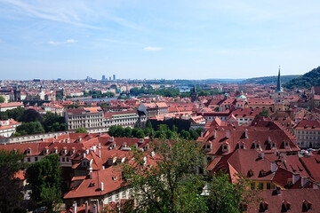 Panorama of the Old Town  in Prague, Czech Republic