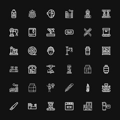 Editable 36 production icons for web and mobile