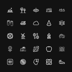 Editable 25 nature icons for web and mobile
