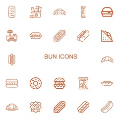 Editable 22 bun icons for web and mobile
