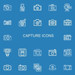 Editable 22 capture icons for web and mobile