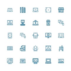 Editable 25 responsive icons for web and mobile