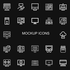 Editable 22 mockup icons for web and mobile