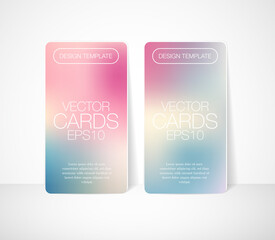 vector design template. business cards, banners, gift cards, with colorful blurry bokeh background