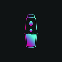 design icon tumbler bottle drink water logo vector