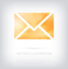 vector illustration of yellow envelope