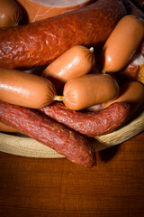 Set a variety of sausages