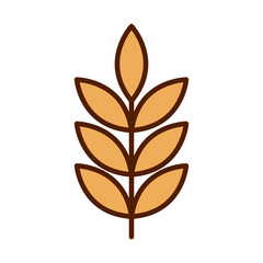 healthy food menu fresh nutrition wheat line and fill style icon