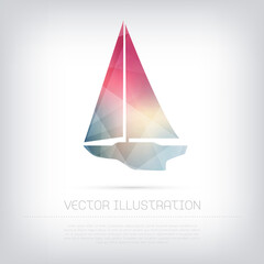 vector sailboat icon