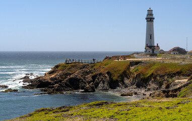 Fototapeta na wymiar Pigeon Point Light Station on Pacific Coast of California