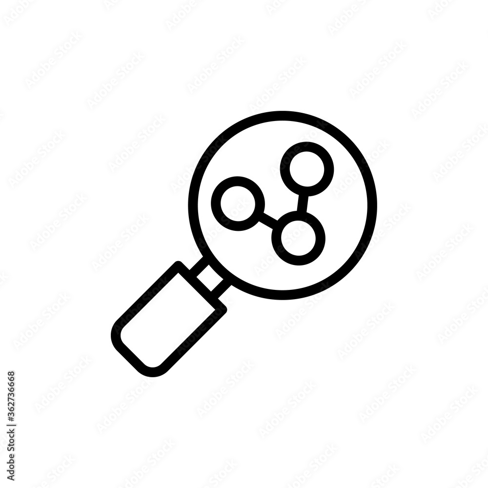Poster magnifier, molecule icon. simple color vector elements of stinks icons for ui and ux, website or mob