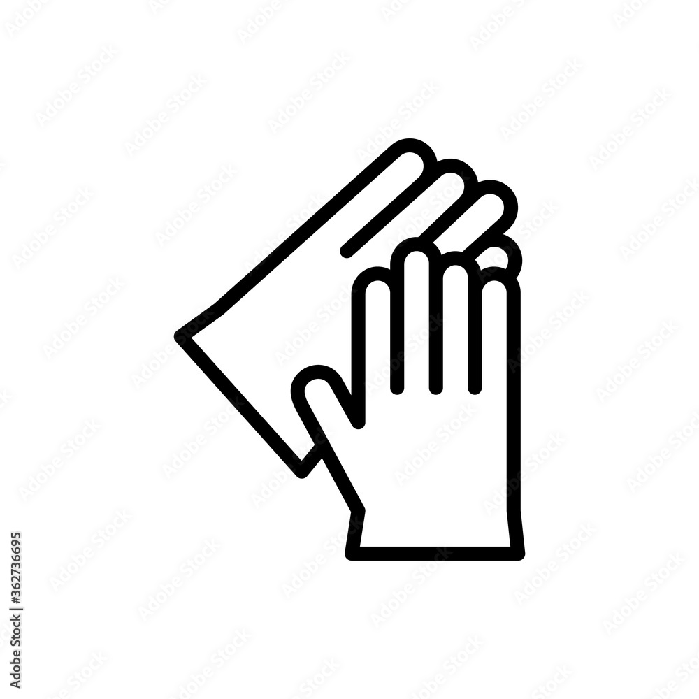 Poster glove, chemistry icon. simple color vector elements of stinks icons for ui and ux, website or mobile