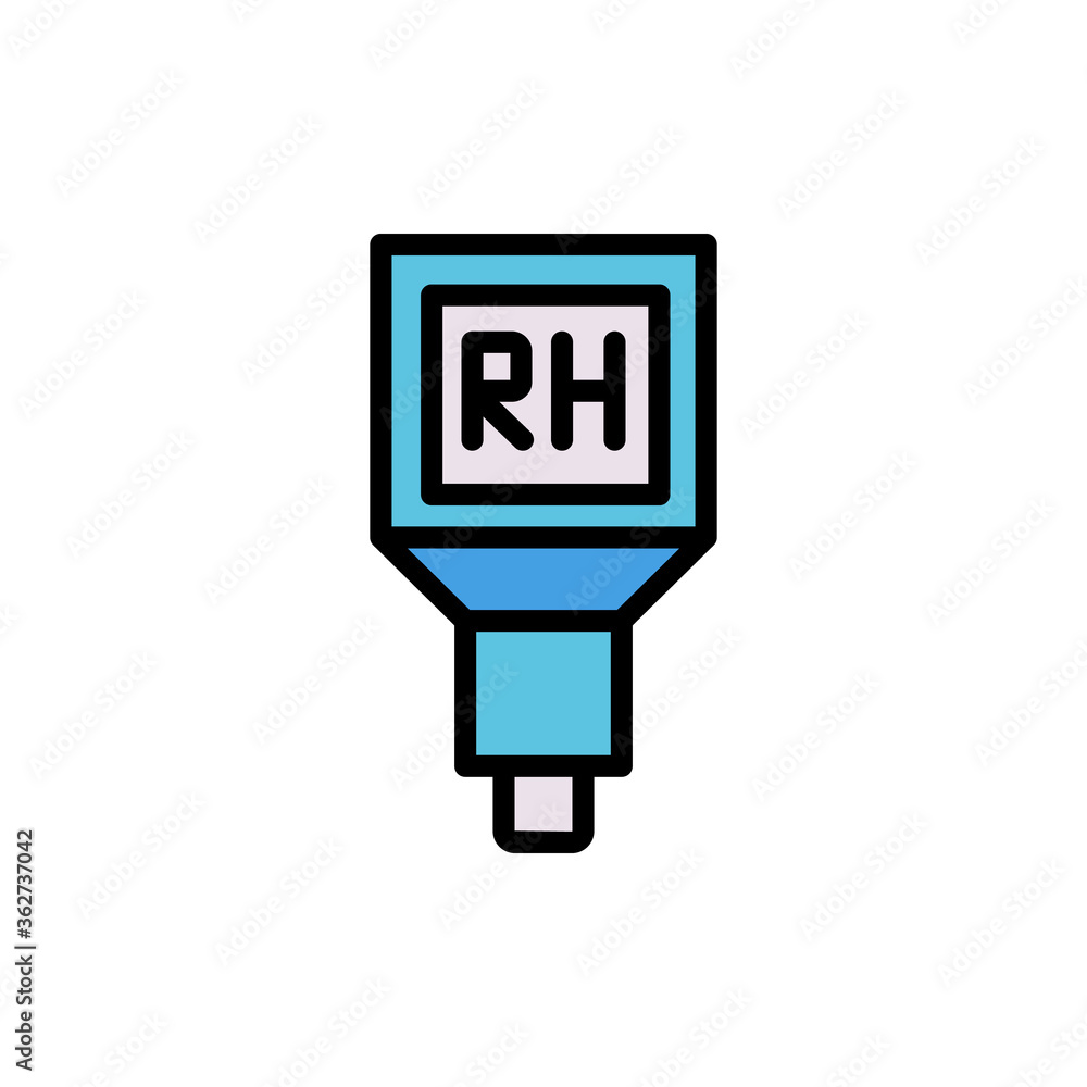 Aufkleber rh meter, chemistry icon. simple color with outline vector elements of stinks icons for ui and ux, w