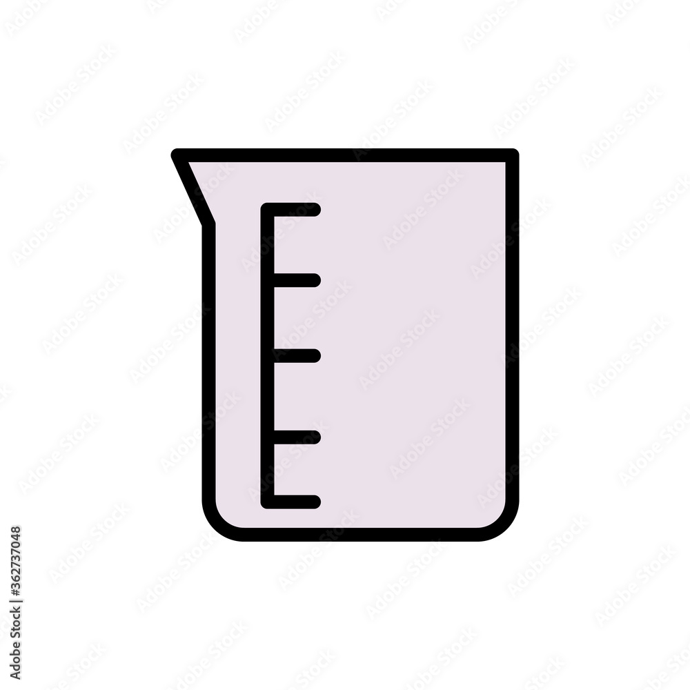 Poster flask, glass icon. simple color with outline vector elements of stinks icons for ui and ux, website 