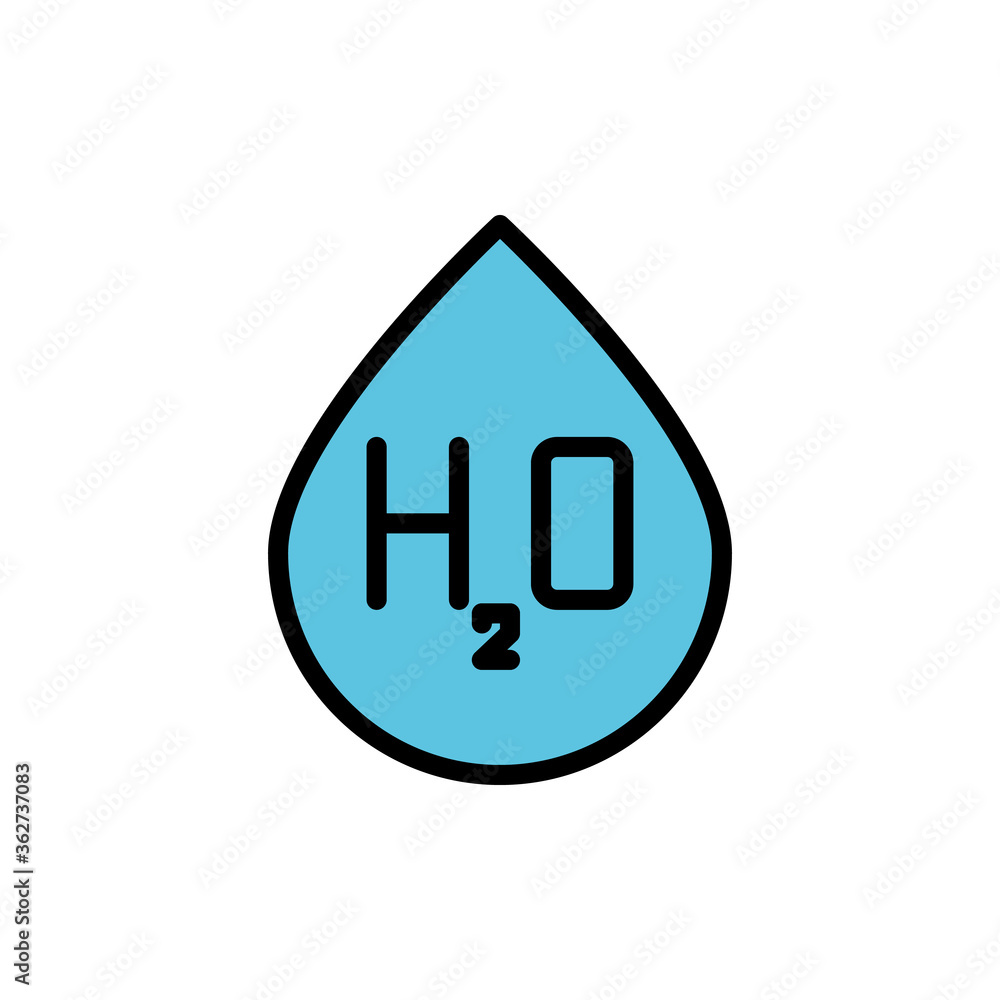 Poster drop, water icon. simple color with outline vector elements of stinks icons for ui and ux, website o
