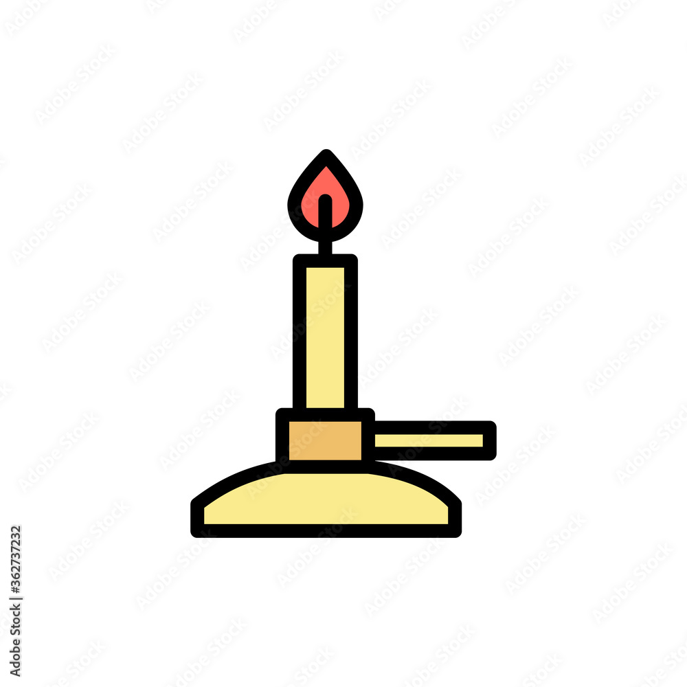 Poster burner, fire icon. simple color with outline vector elements of stinks icons for ui and ux, website 