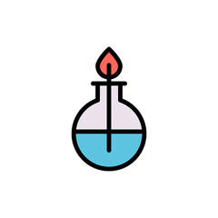 Flask, chemistry, fire icon. Simple color with outline vector elements of stinks icons for ui and ux, website or mobile application