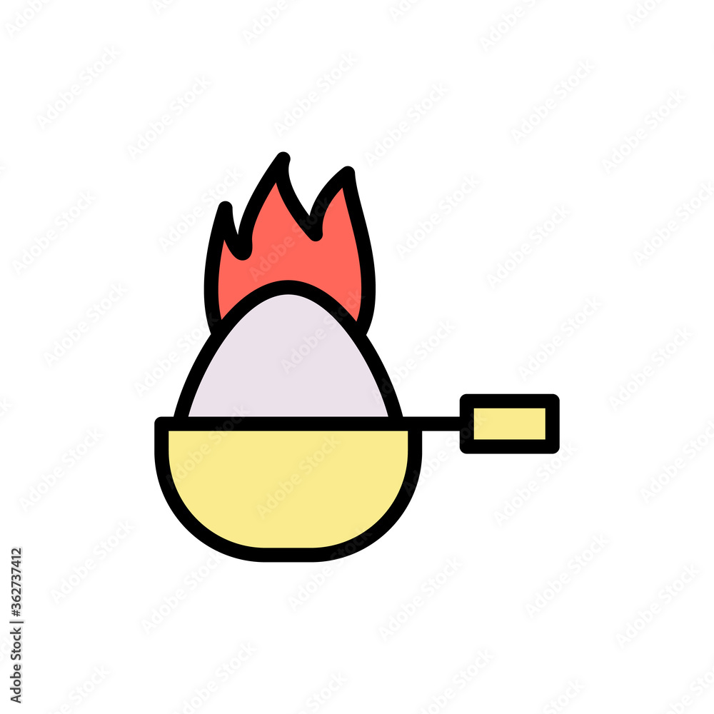 Aufkleber spoon, powder, fire icon. simple color with outline vector elements of stinks icons for ui and ux, w
