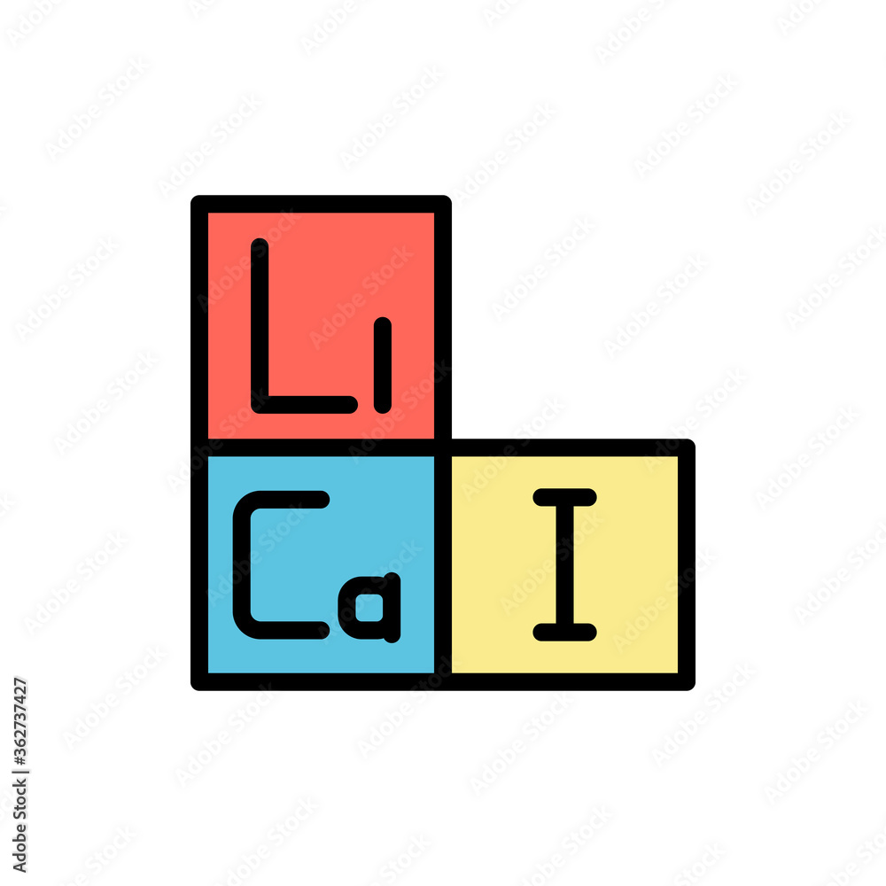 Poster elements, chemistry icon. simple color with outline vector elements of stinks icons for ui and ux, w