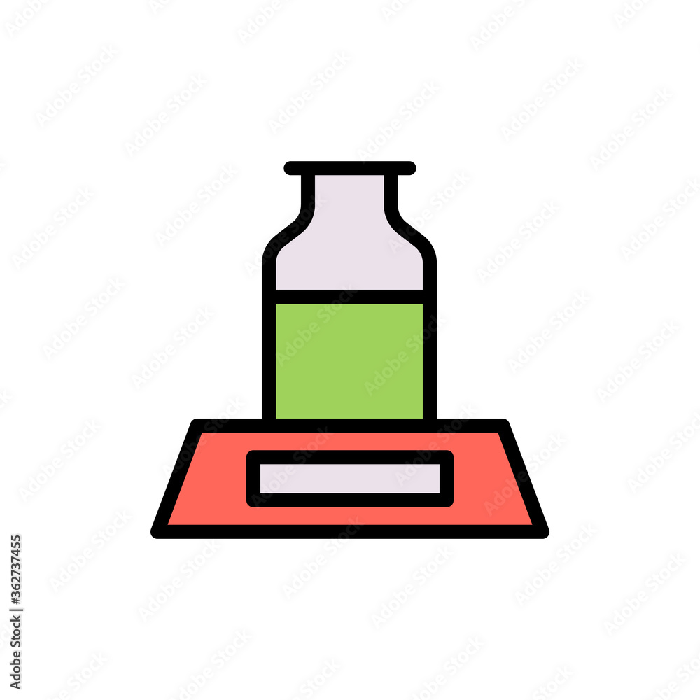 Poster libra, flask icon. simple color with outline vector elements of stinks icons for ui and ux, website 
