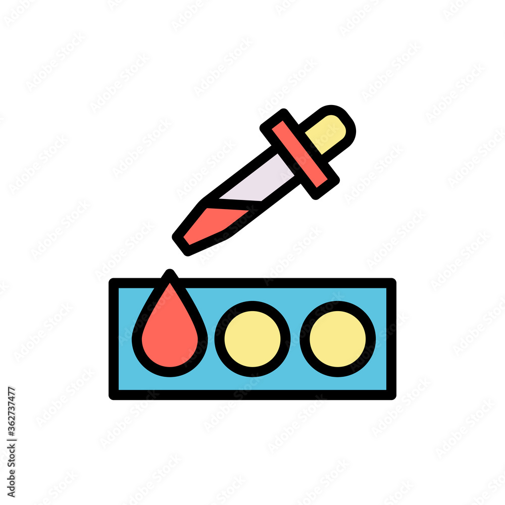 Poster pipette, glass icon. simple color with outline vector elements of stinks icons for ui and ux, websit