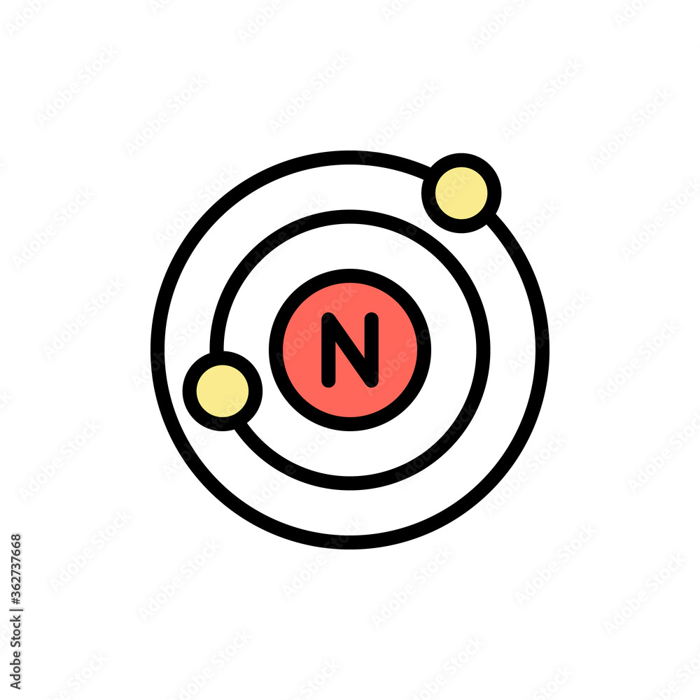 Poster molecule, chemistry icon. simple color with outline vector elements of stinks icons for ui and ux, w
