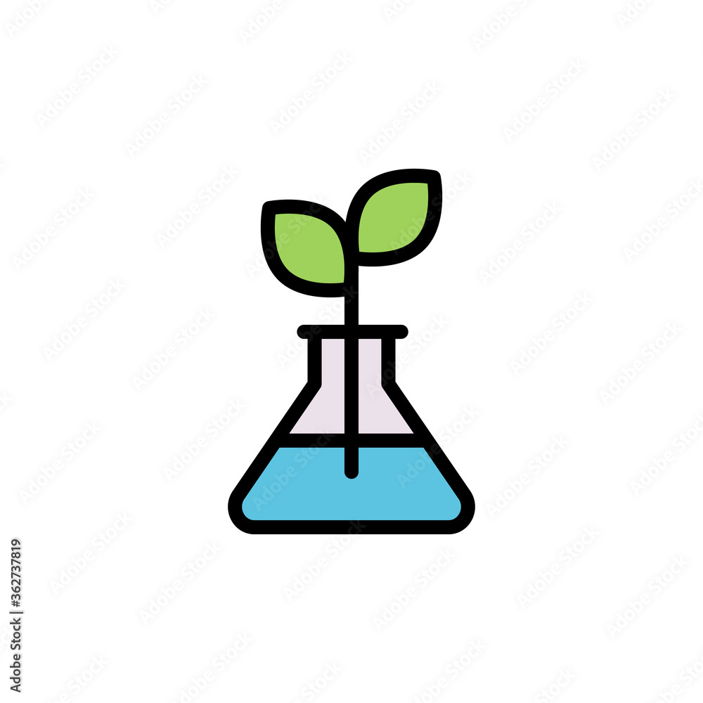 Aufkleber plant, flask icon. simple color with outline vector elements of stinks icons for ui and ux, website 