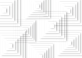 重なる白い正方形のシンプルな背景素材