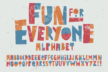 A Happy, Playful and Whimsical Alphabet with a Childlike Quality