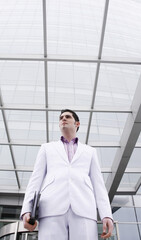 Fototapeta premium Businessman holding an organizer