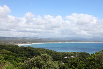 Fototapeta na wymiar The beautiful coast line around Byron Bay New South Wales, Australia