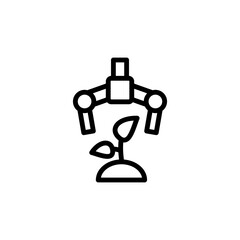 Robotic, plant icon. Simple line, outline vector elements of automated farming icons for ui and ux, website or mobile application