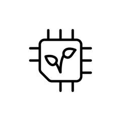 Obraz premium Chip, smart farming icon. Simple line, outline vector elements of automated farming icons for ui and ux, website or mobile application