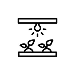 Smart lighting, bulb, farm icon. Simple line, outline vector elements of automated farming icons for ui and ux, website or mobile application