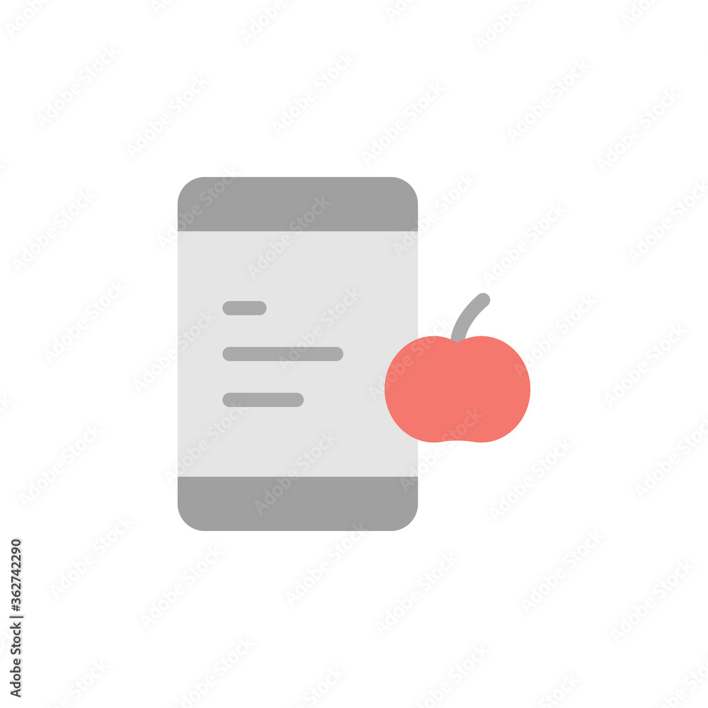 Aufkleber smartphone, online, tomato icon. simple color vector elements of automated farming icons for ui and 